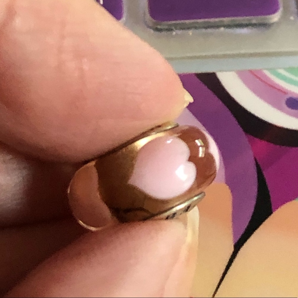 Pandora glass murano pink hearts charm